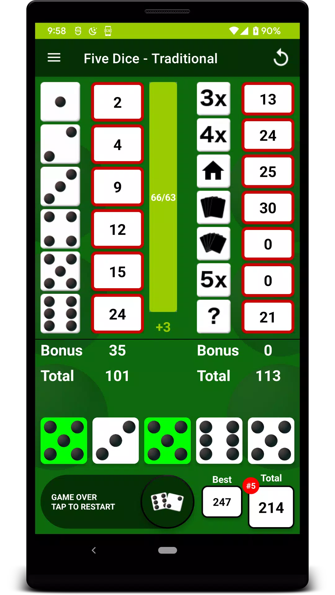 Five Dice Скриншот 2