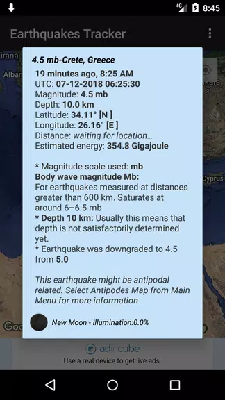 Earthquakes Tracker應用截圖第2張