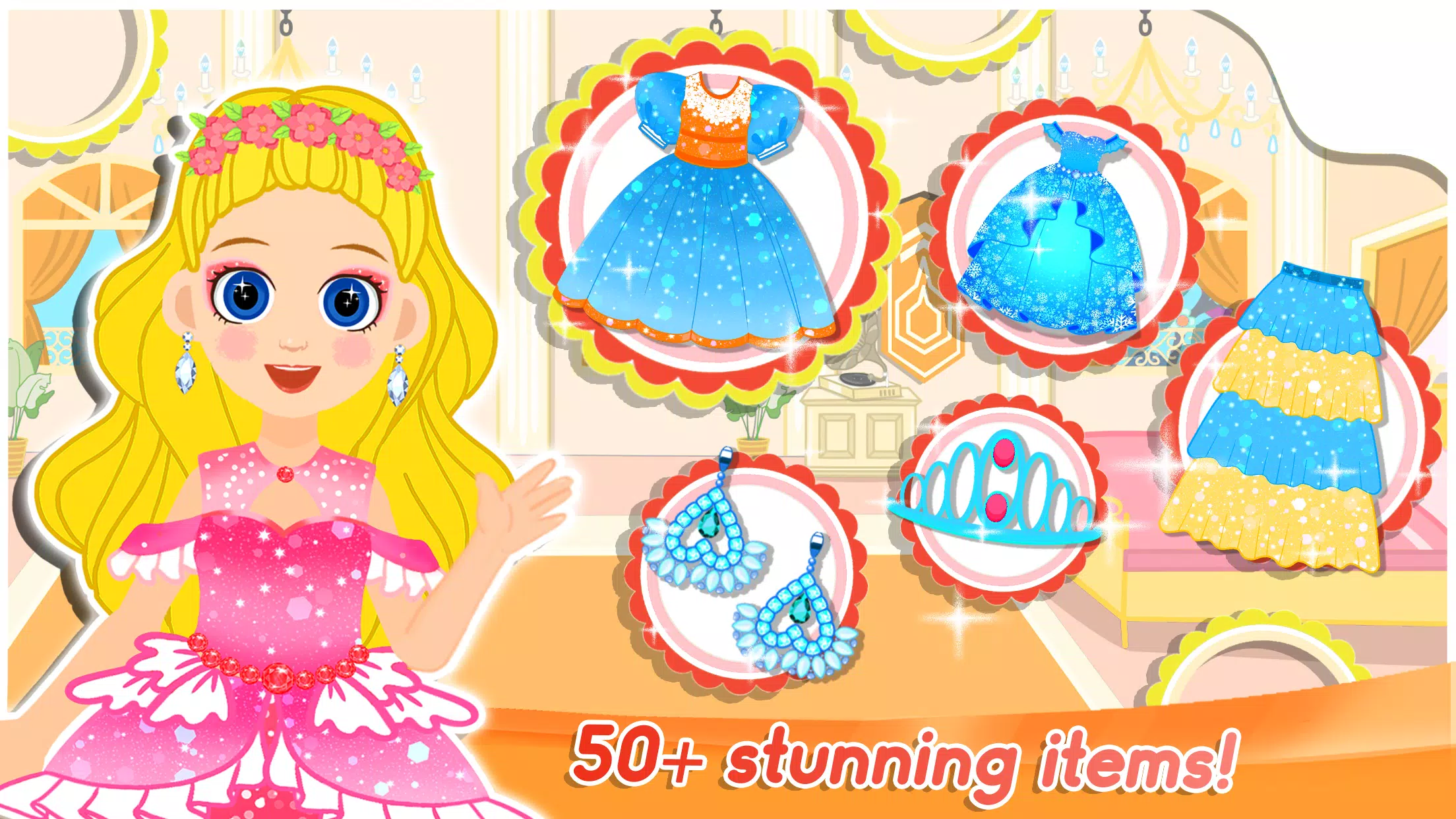 Princess Makeup Dress Makeover Captura de pantalla 0