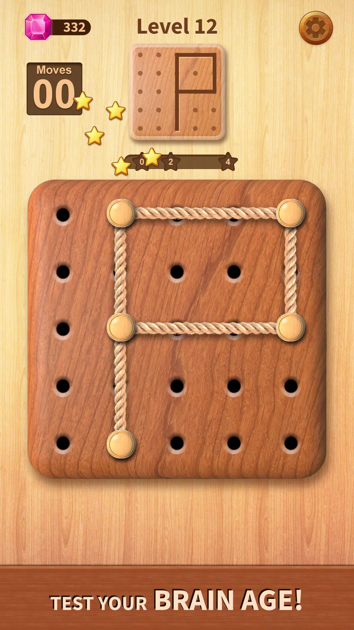 Rope Puzzle: Wooden Rope Games Tangkapan skrin 1