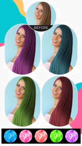 Hair Color Changer Editor ဖန်သားပြင်ဓာတ်ပုံ 1