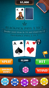 Casino BlackJack 21 Card Game 스크린샷 1