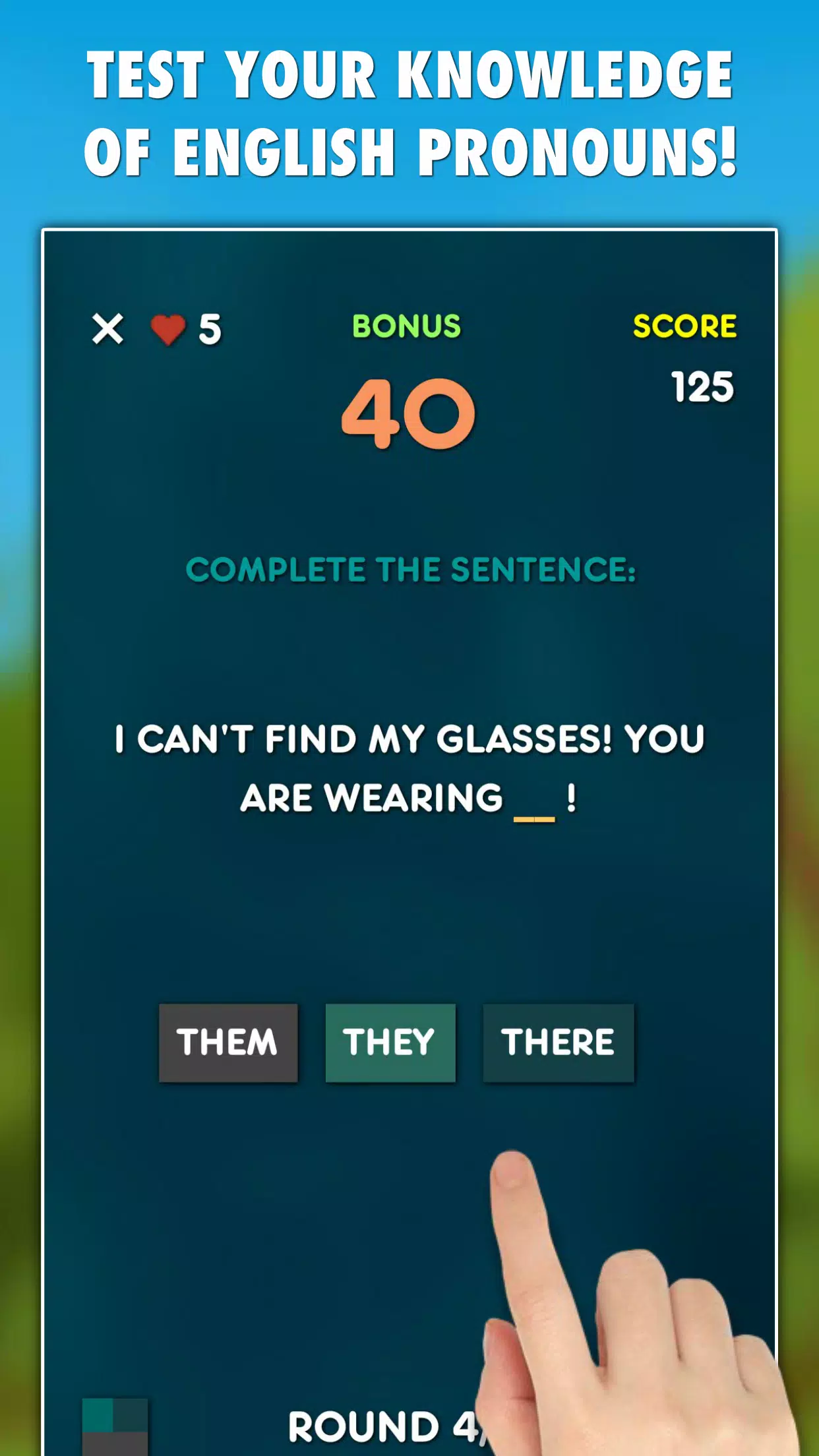 Pronouns Grammar Test Captura de tela 0