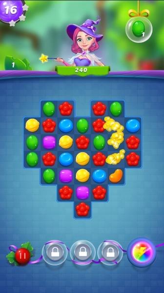 Candy Witch Match 3 Puzzle Screenshot 1