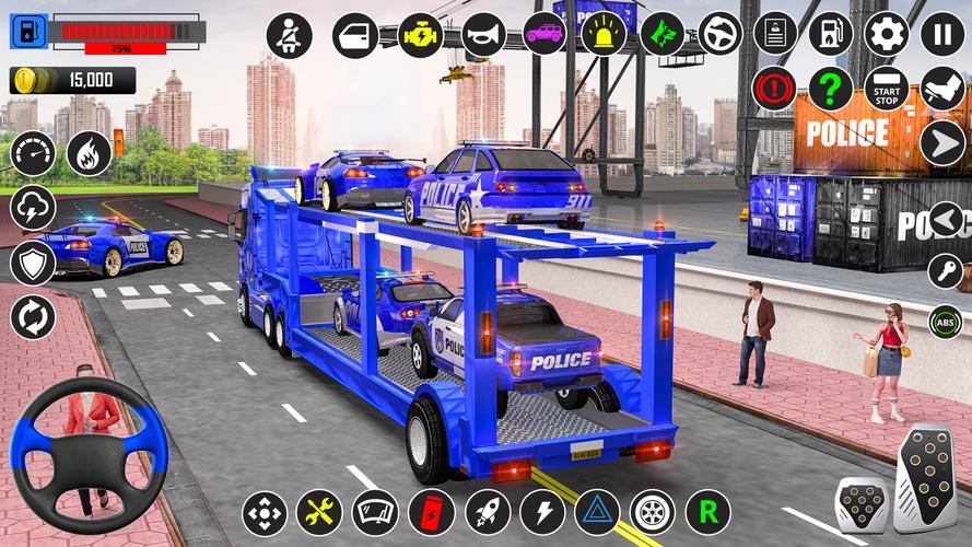 US Police-Car Transport Trucks 스크린샷 0