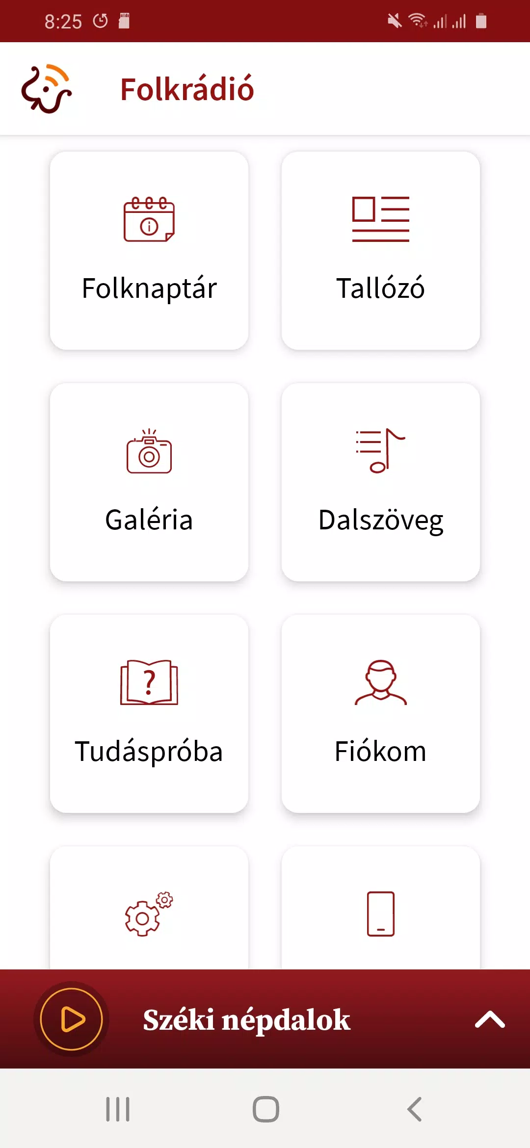 Folkrádió Captura de tela 0