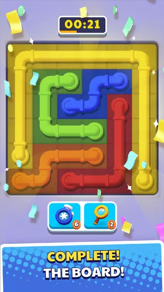Connect Pipe! Color Line Game 스크린샷 1
