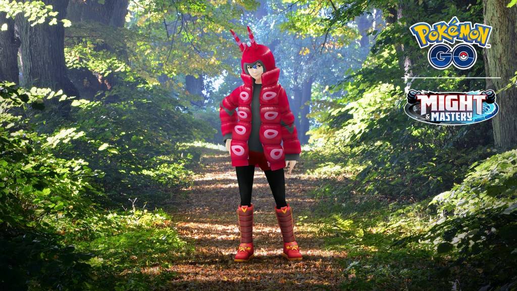 ภาพที่แสดงรายการ Avatar Sizzlipede ใน Pokemon Go เป็นส่วนหนึ่งของคำแนะนำเกี่ยวกับเหตุการณ์ Bug Out