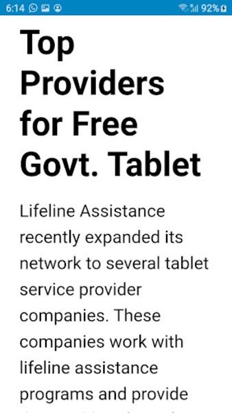 Free Government Tablets ภาพหน้าจอ 1