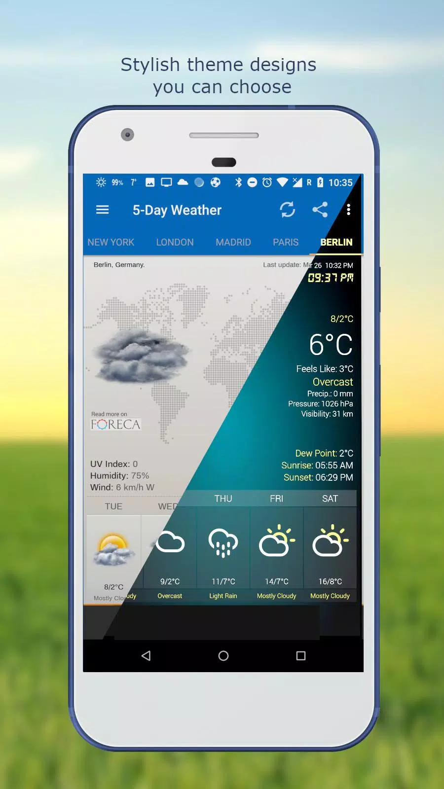 Weather & Clock Widget Captura de pantalla 3