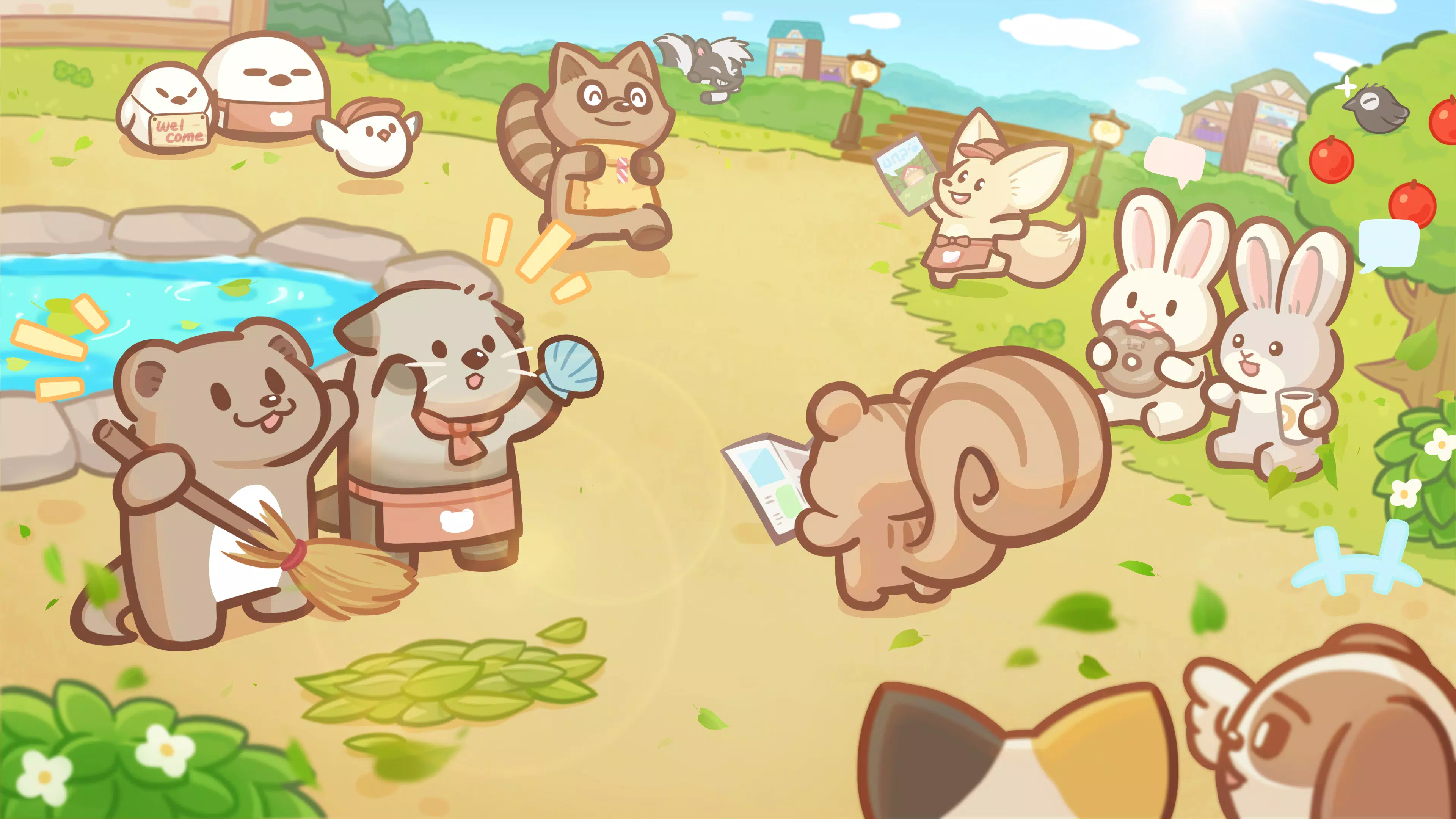 Welcome! Otter Town: cute game स्क्रीनशॉट 0