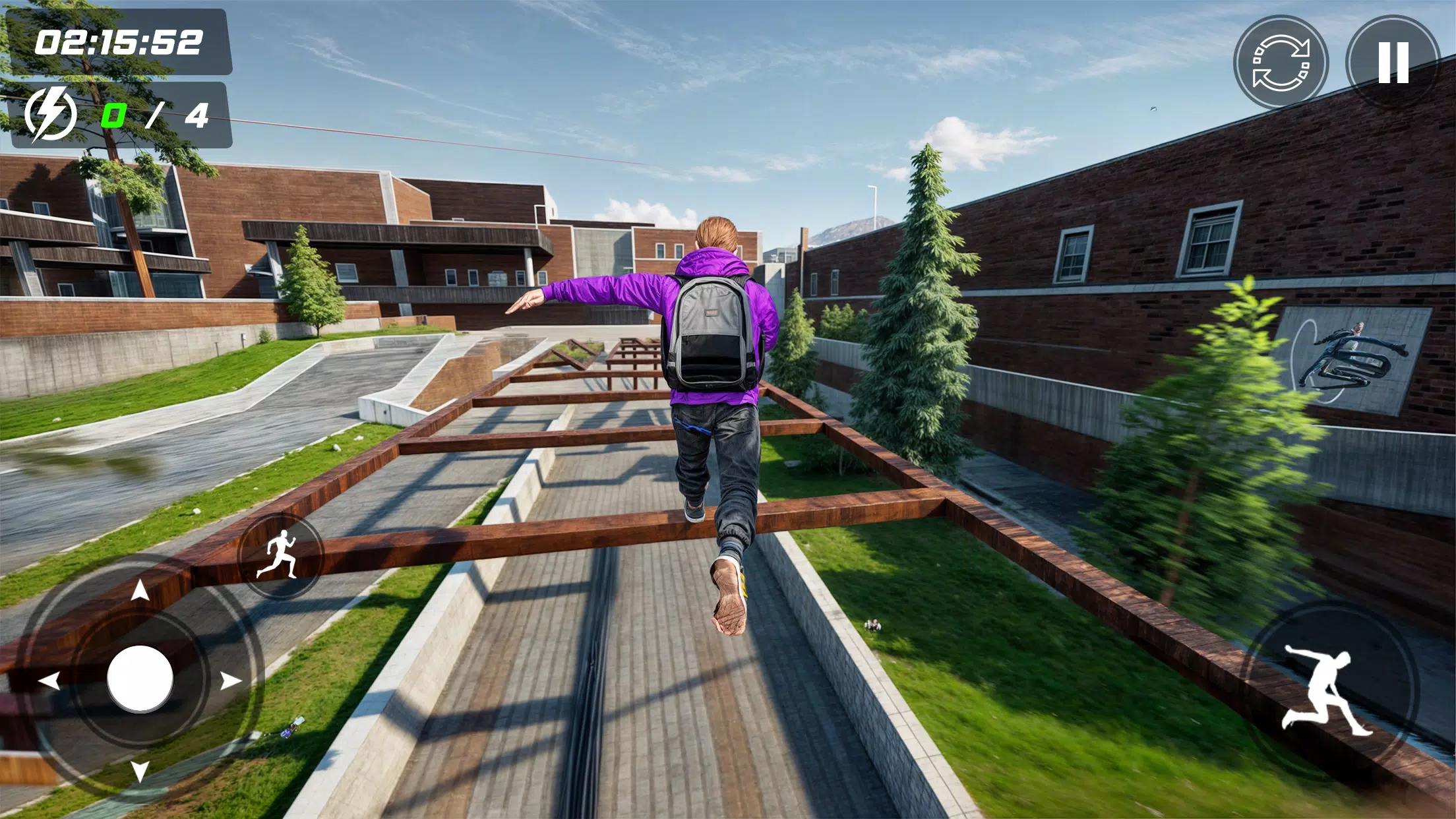 Schermata Going Up Rooftop Parkour Games 1