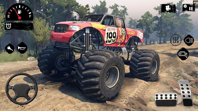 Schermata Hillock Monster Truck Driving 0