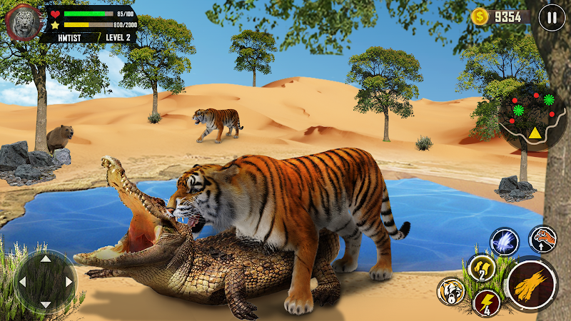 Tiger Simulator 3D Animal Game ဖန်သားပြင်ဓာတ်ပုံ 1