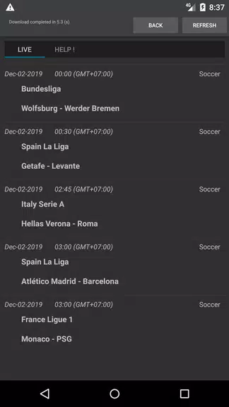 Sport Schedule Screenshot 0