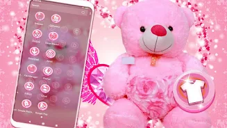 Pink Teddy Bear Theme應用截圖第2張