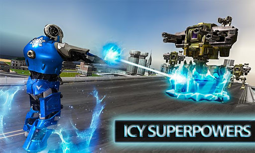 Ice Superhero Flying Robot - F Captura de pantalla 1