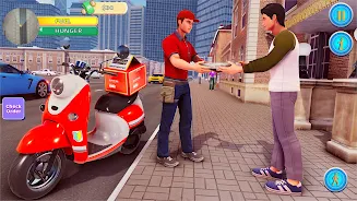 Schermata Food Delivery Boy Bike Game 3D 0