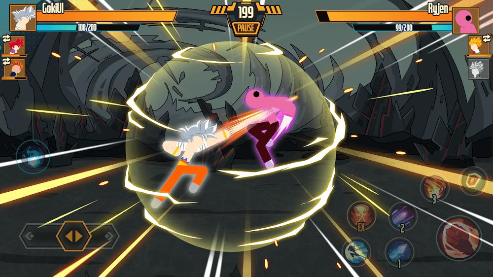Stickman Dragon Fight - Super ภาพหน้าจอ 0