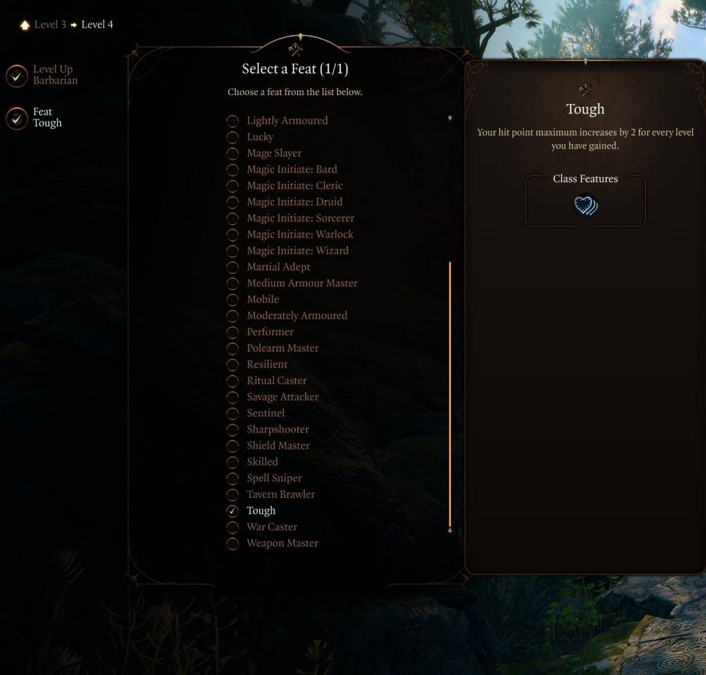 Isang imahe na nagpapakita ng matigas na gawa sa Baldur's Gate 3 (BG3), bilang bahagi ng isang artikulo sa pinakamahusay na feats upang piliin para sa klase.
