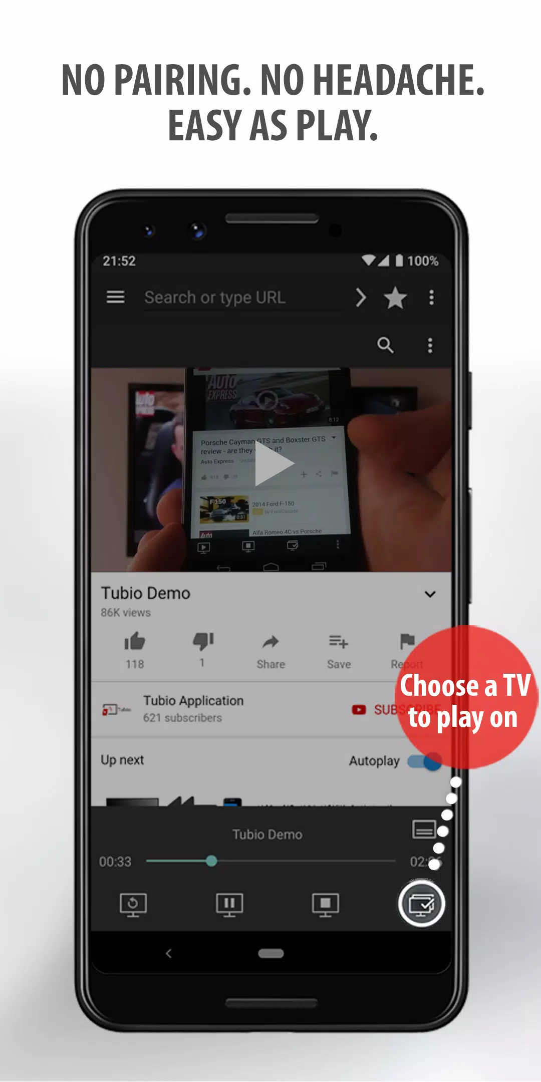 Tubio - ウェブ動画をTVへ流そう スクリーンショット 2