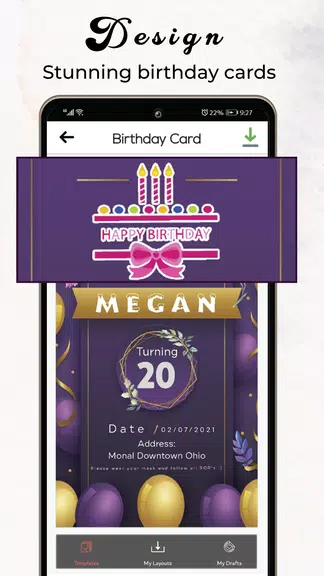 Invitation Card Maker & Ecards Captura de pantalla 3