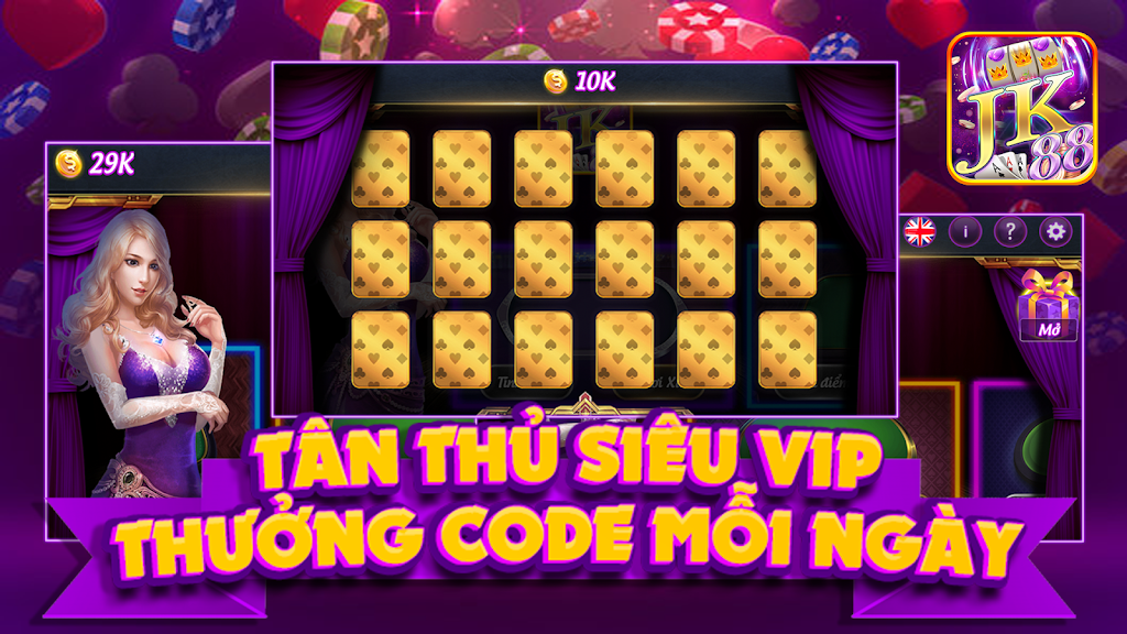 JK88 Game Bai No Hu Скриншот 1