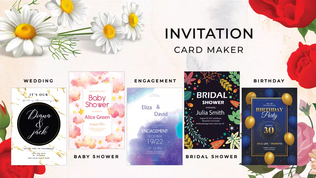 Invitation Card Maker & Ecards Captura de pantalla 0