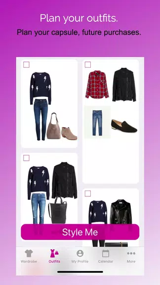 Pureple Outfit Planner Captura de pantalla 1