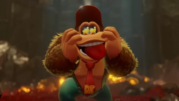 Game Loades မတိုင်မီကပန်ကာဖြင့်ဒုတ်မှ Decoded DownKey Kong Banana Secret Banana အက်ခရာစာလုံး