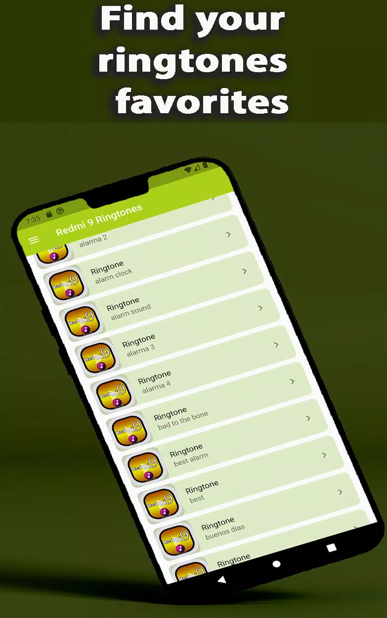 Redmi Note 9 Ringtone App Capture d'écran 1