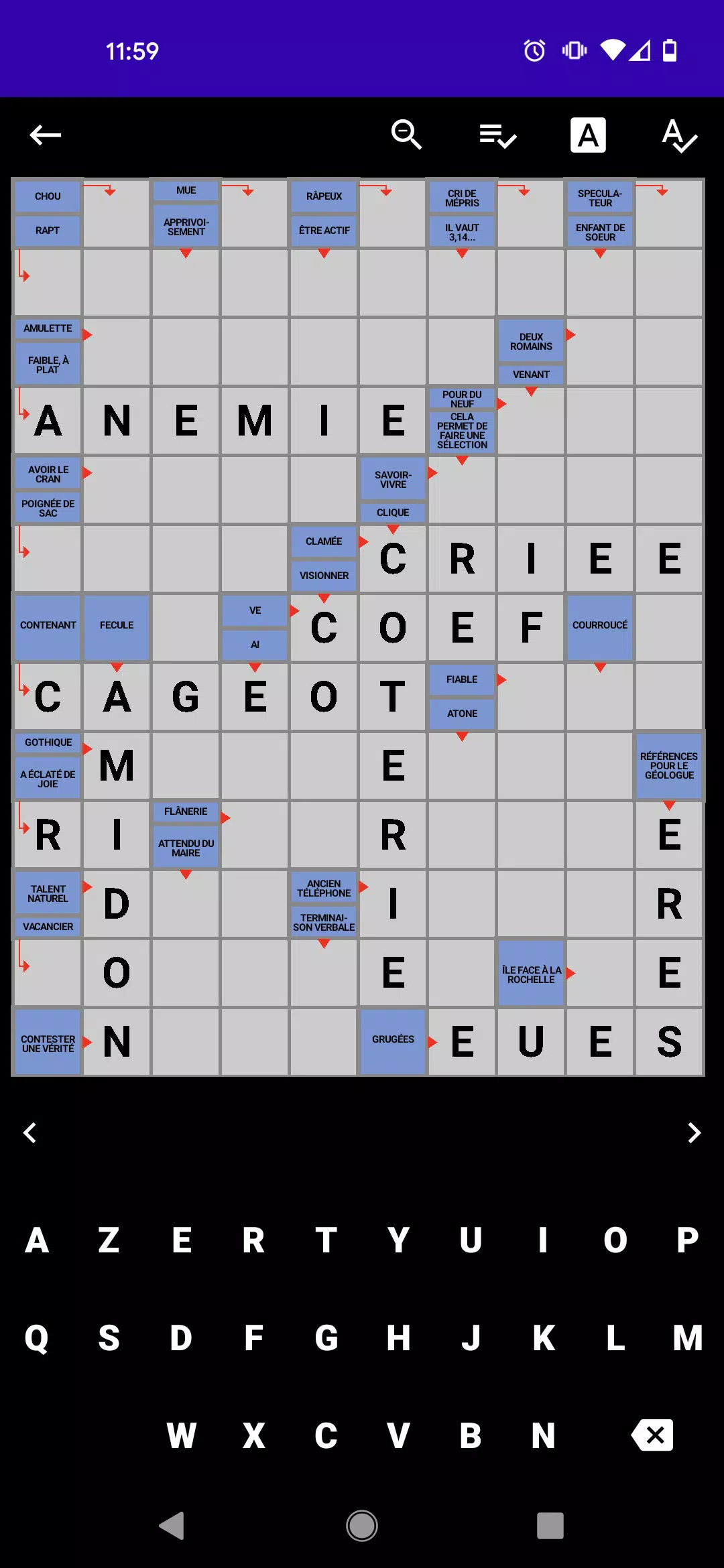 Mots Fléchés Français应用截图第0张