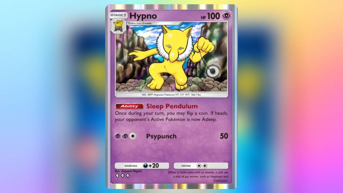 Pokemon TCG အိတ်ဆောင် Pokemon TCG အိတ်ဆောင်မှ Hypno, အိပ်စက်ခြင်းအခြေအနေကိုထိခိုက်နိုင်သောအကောင်းဆုံးကဒ်