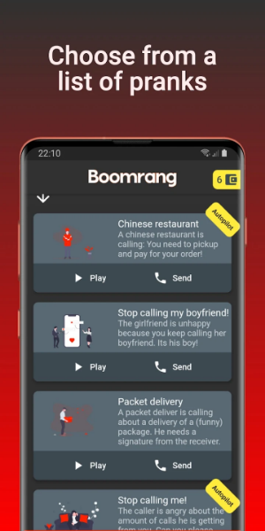 Boomrang - Prank Calls应用截图第0张