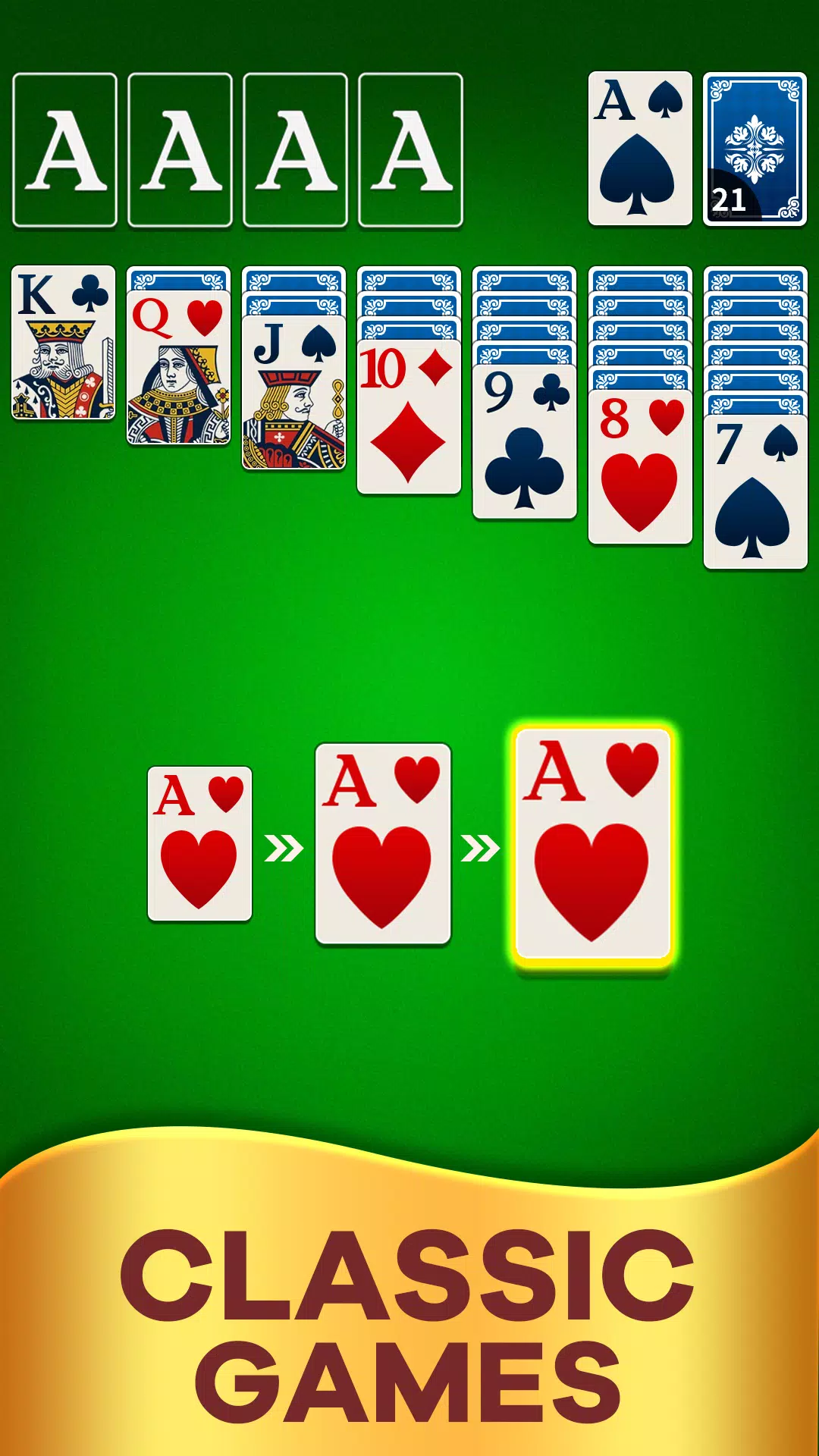 Classic Klondike Solitaire Captura de tela 1