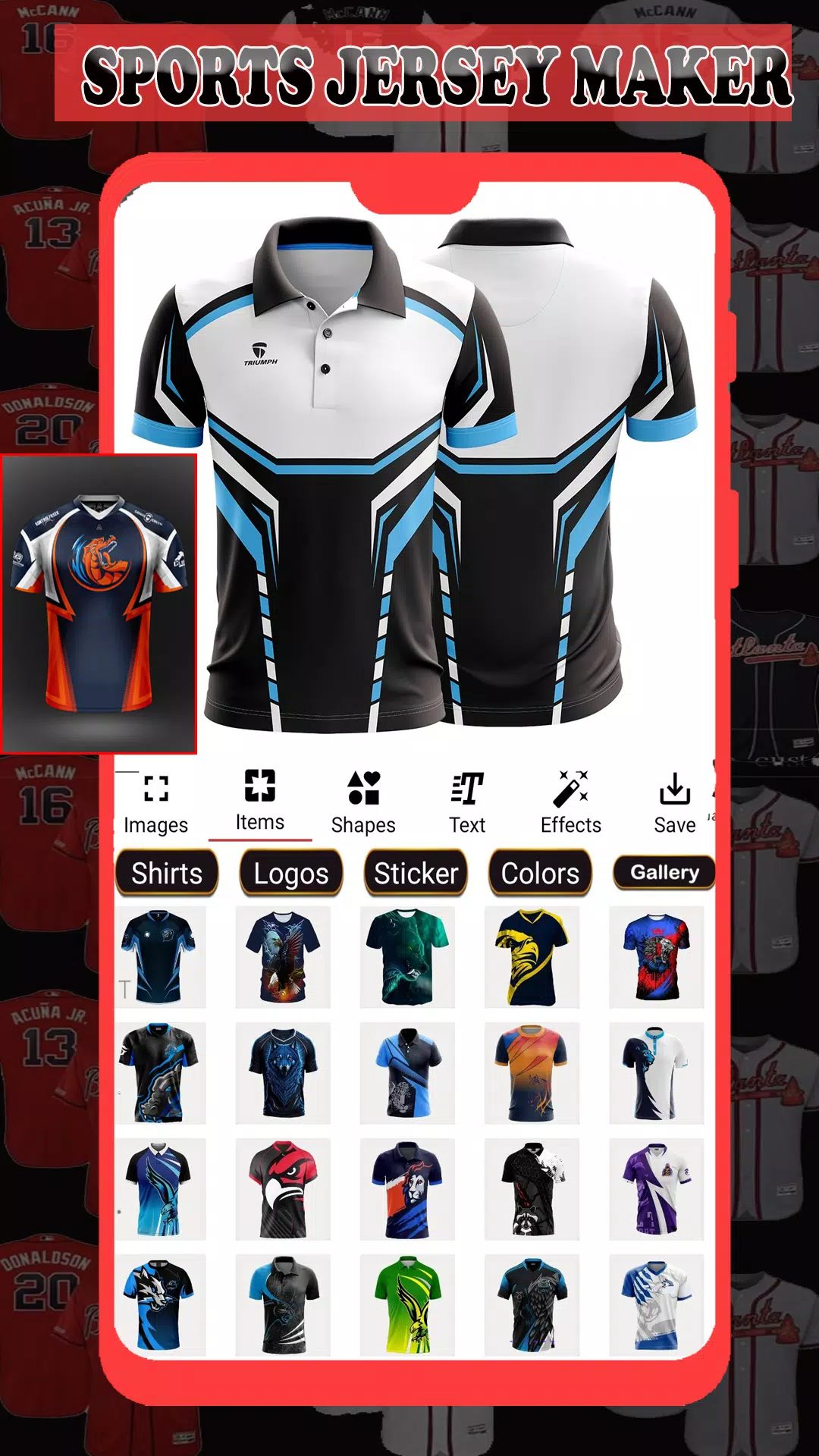 Sports Jersey Maker Tangkapan skrin 1