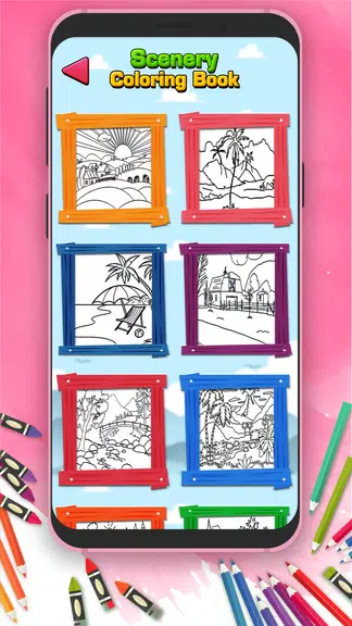 Scenery Coloring Book Capture d'écran 1