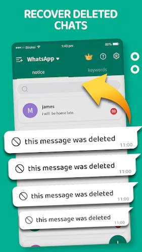 WA Messages Deleted Recovery Ảnh chụp màn hình 2