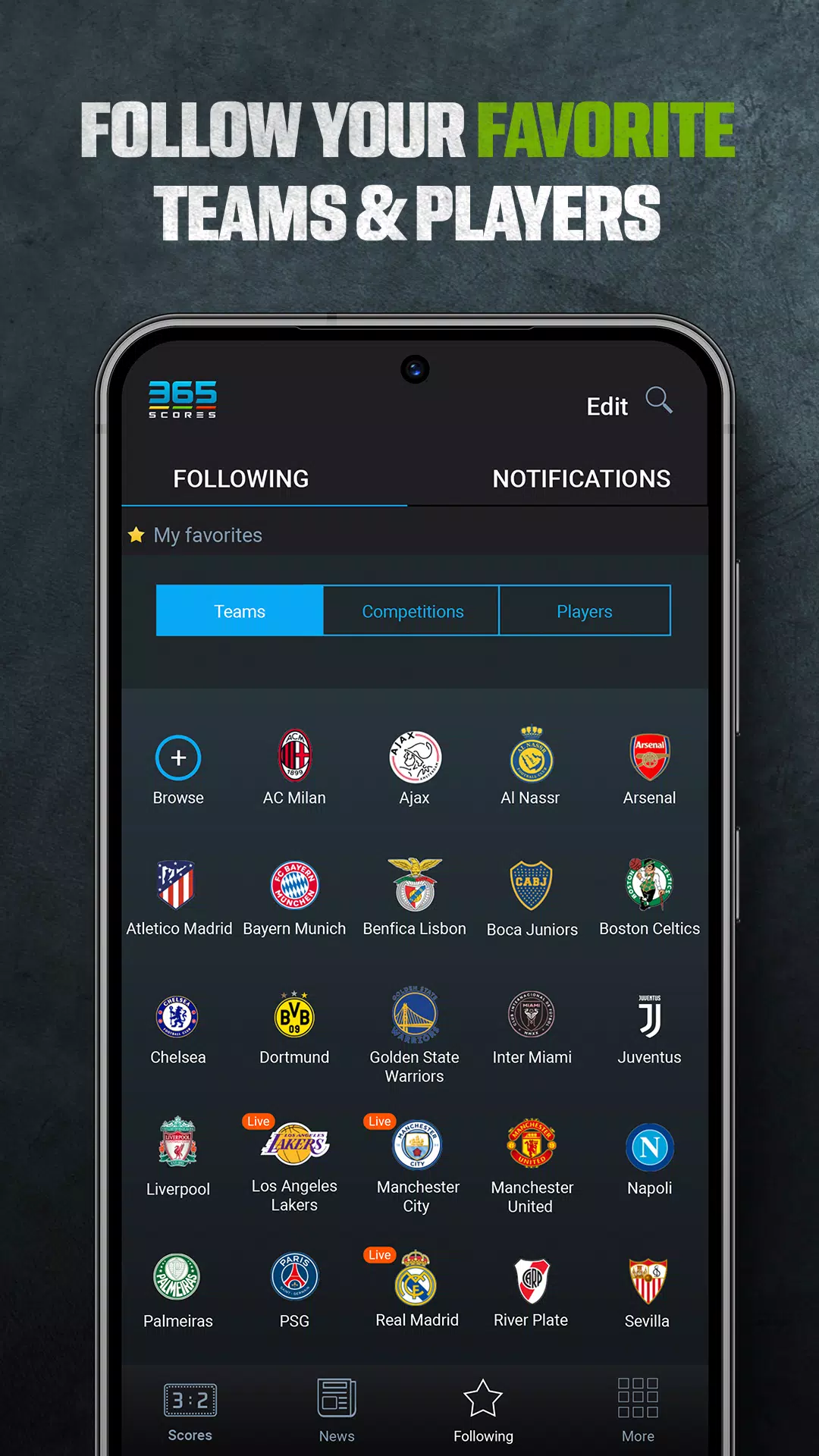 365Scores - Resultados en vivo Captura de pantalla 0