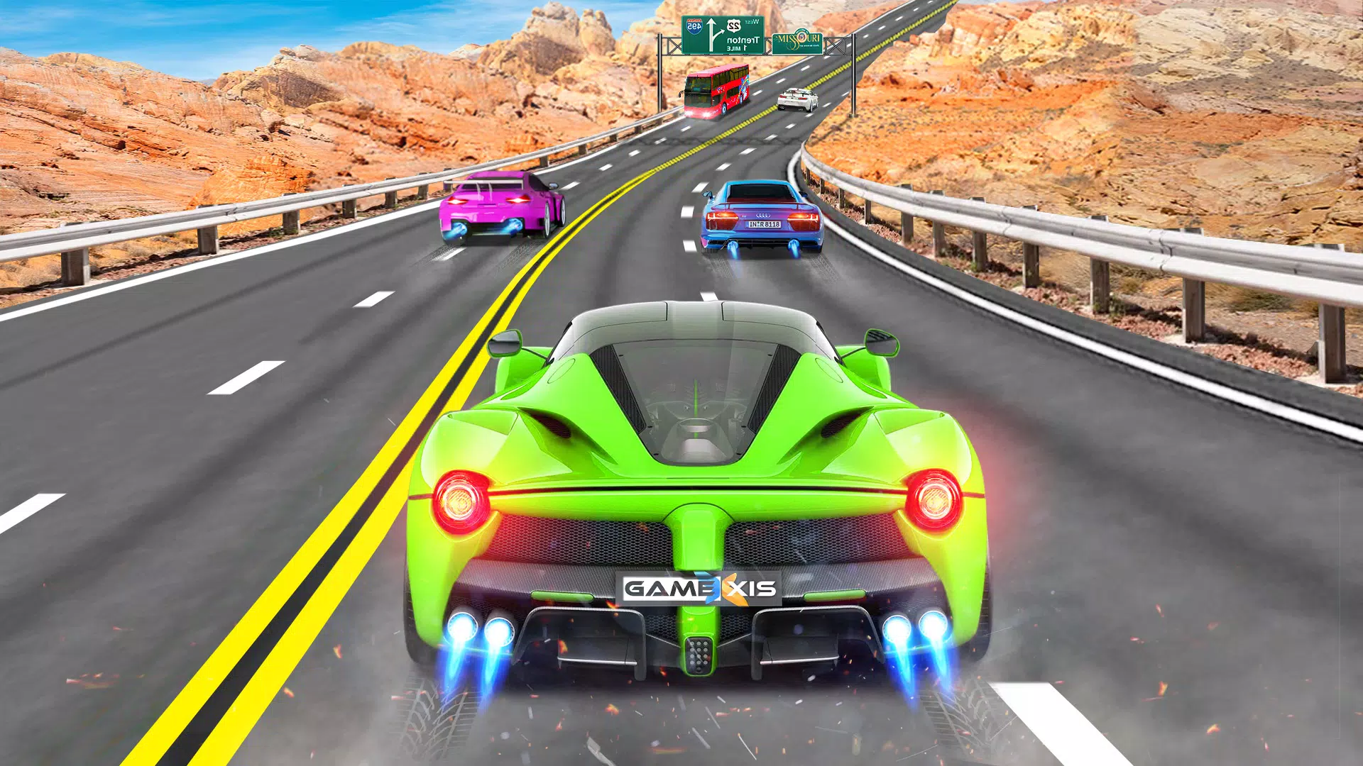 Schermata Real Highway Car Racing Game 0