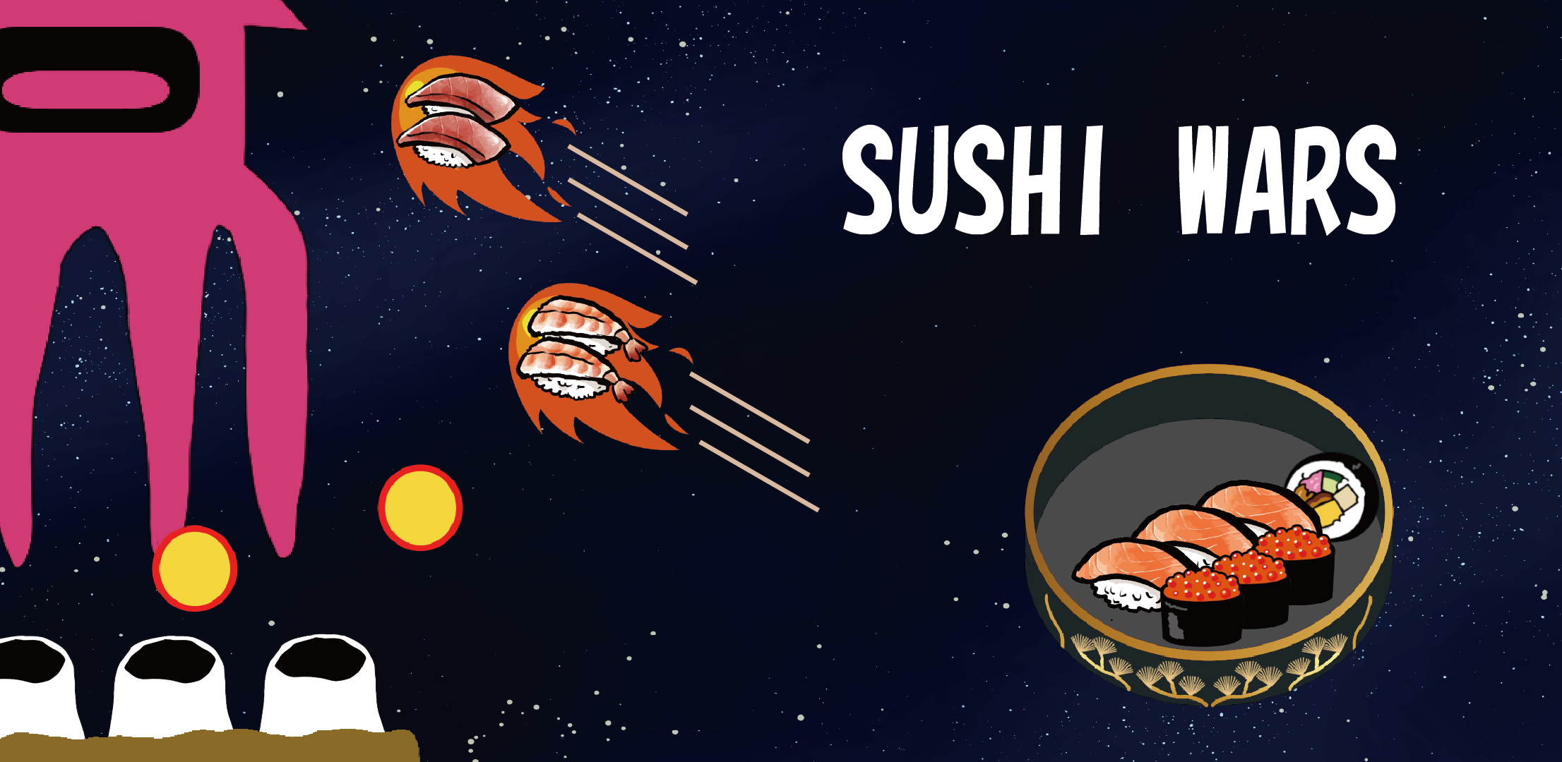 SUSHI WARS - easy shooter game- Ảnh chụp màn hình 0