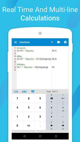 CalcNote - Notepad Calculator スクリーンショット 0