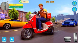 Food Delivery Boy Bike Game 3D ဖန်သားပြင်ဓာတ်ပုံ 1