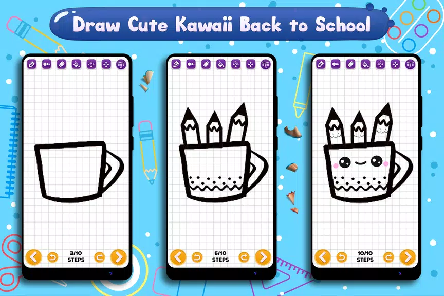 Learn to Draw School Supplies Captura de pantalla 3