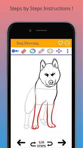 How to Draw Dog Step by Step Captura de pantalla 1