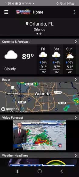 News 6 Pinpoint Weather - WKMG Captura de tela 0