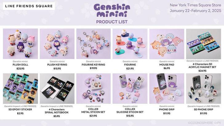 Genshin Minini pop-up store na papunta sa NYC