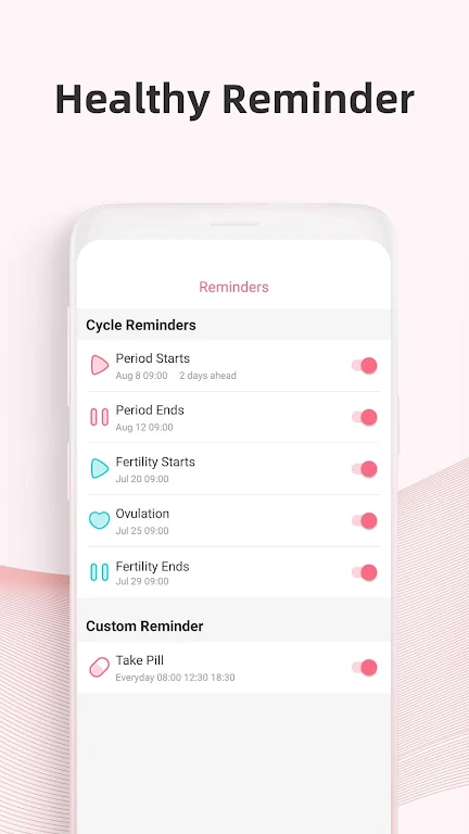 PinkBird Period Tracker Screenshot 3