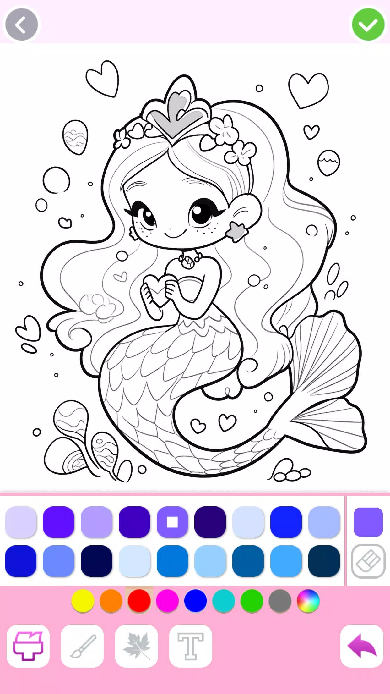 Mermaid Coloring:Mermaid games Tangkapan skrin 0