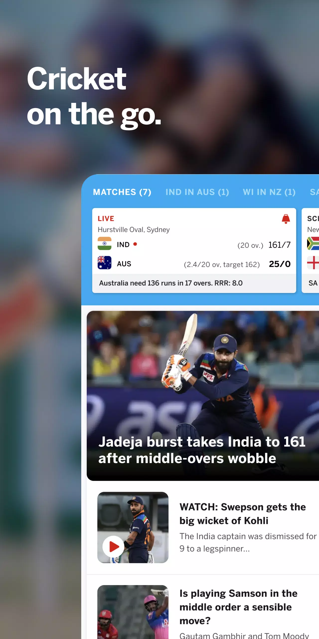 ESPNcricinfo - Live Cricket 스크린샷 0